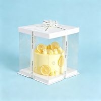 Boîte à gâteau haute personnalisée YIpin Yinji de haute qualité, en carton ivoire avec finition mate, fenêtre UV et pelliculage mat pour l'expédition alimentaire