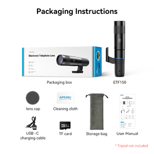 Apexel 150X Telephoto Lens, High Power Phone <strong>Camera</strong> Lens, Mobile Cell Lens <strong>Attachment</strong> <strong>for</strong> Android &amp; <strong>iPhone</strong> and Most Smartphone - Product Image 6