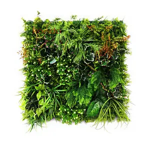 מפעל מחיר גן גדר ציוד UV עמיד אנכי פו דשא קיר מלאכותי תאשור גידור צמחים מלאכותיים קיר תפאורה