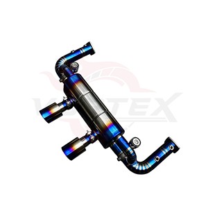 Sistema de Escape Catback con Válvulas Vortex Titanium para Porsche 911 991.2 Carrera S 4S GTS 3.0T Flat-6, Silenciador Azul Quemado con Corte Pie Cut - Product Image 2