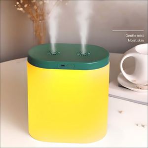 Dual Nozzles, <b>USB</b> Charging, 300Ml Capacity, Anti-Dry Burning Automatic Power-Off, <b>Mini</b> Portable Humidifier With Light Adjustment - Product Image 1