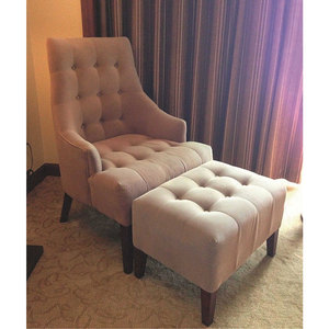 Ensemble complet en bois pour chambre d'hôtel minimaliste chambre à coucher lit avec tête de lit rembourrée et armoire sur mesure - Product Image 6