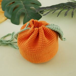 Original Ugly Orange Closure Bag Pure Handmade Wool Knitted Coin <b>Purse</b> Fresh & <b>Cute</b> Custom Fashion Accessory by Handmade Team - Product Image 6