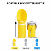 Bouteille d'eau pliable portable pour chien de 32 oz, anti-fuite, en silicone de qualité alimentaire, pour les promenades en extérieur, distributeur de nourriture pour animaux de compagnie