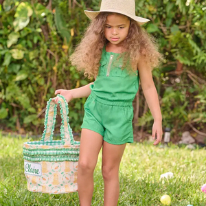 Cestas de Pascua con Volantes Coloridos al por Mayor, Cesta de Conejito Bordado para la Búsqueda de Huevos de Pascua, Decoración de Pascua con Zanahoria y Conejo - Product Image 5