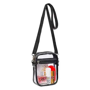 REWIN गर्म बेच पारदर्शी प्लास्टिक फोन बैग ज़िप ताला बैग स्पष्ट पीवीसी हैंडबैग पर्स