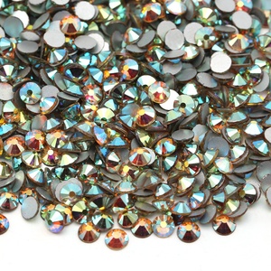 Cristal <span class=keywords><strong>de</strong></span> haute qualité, petit <span class=keywords><strong>paquet</strong></span> <span class=keywords><strong>de</strong></span> 1440 pièces, perles demi-rondes en soie, strass léger, verre Non correctif, strass pour ongles - Product Image 5