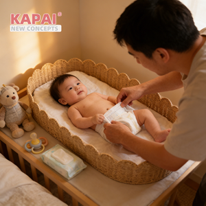 KAPAI Soft Paper Rope <strong>Changing</strong> Basket | Comfortable <strong>Changing</strong> &amp; Diaper Storage in One - Product Image 4