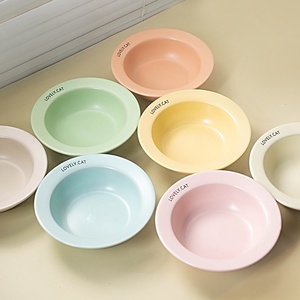 Hàn Quốc Bd Hiện Đại Đĩa Bay Mèo Con Chó Bát Thân Thiện Với Môi Gốm 2-Trong-1 Thực Phẩm Nước Chống-Đen Cằm Cổ Bảo Vệ Thép Bd Bát - Product Image 4