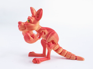 Figura de Canguro Articulado Impreso en 3D, de PLA de Seda Multicolor, Juguete Antiestrés con Articulaciones Flexibles, Estatua Australiana, Regalo - Product Image 6