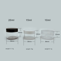 Pot cosmétique vide transparent personnalisé en PP pour crème contour des yeux – 10g, 15g, 20g, 25g, 25ml, 10g, 15g, 20g, 30g