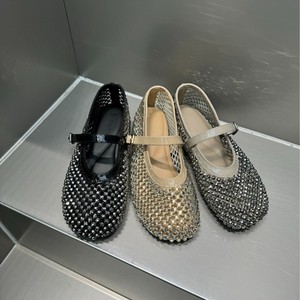 <span class=keywords><strong>Zapatos</strong></span> Planos Mary Jane de <span class=keywords><strong>Mujer</strong></span> con Pedrería, Malla Calada, Piel Genuina, Correa Ajustable con Hebilla, Forro de Piel de Cerdo y Tacón Bajo, OEM ODM - Product Image 6