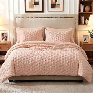 Set Copriletto Trapuntato 3 Pezzi <span class=keywords><strong>in</strong></span> 100% Poliestere, Misura King Size, Coperta Leggera Estiva, Federe e Lenzuola Trapuntate - Product Image 5