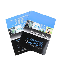 Brochures d'entreprise personnalisées format A4, pliées, papier couché, impression offset couleur CMYK, plastification filmée, sur mesure