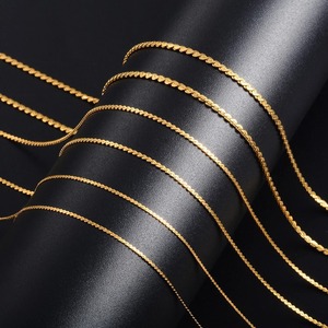 Yadreva Chaîne fine en acier inoxydable 0,8 mm/1,1 mm/1,5 mm, collier très poli, bijoux de mode - Product Image 3