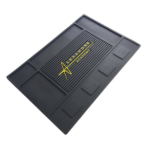 Customizable <b>Silicone</b> PVC Barber Mat Rubber Salon Workstation Mat Non Slip Heat Resistant Clipper Pad Styling <b>Tool</b> Organizer Mat - Product Image 5