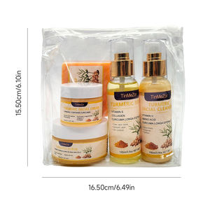 Натуральный растительный экстракт, 5 шт., набор для ухода за кожей, куркума, мыло, эссенция, водный лосьон, крем для глубокого увлажнения, Ванна, Душ, подарочные наборы - Product Image 2