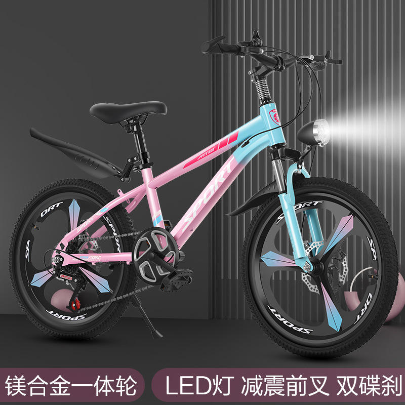 Roues intégrées roses et bleues