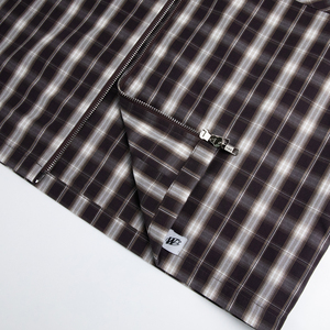 Commercio all'ingrosso camicia di flanella con Zip in cotone in popeline 100% personalizzata per gli <span class=keywords><strong>uomini</strong></span> <span class=keywords><strong>a</strong></span> maniche lunghe stile Casual camicie <span class=keywords><strong>a</strong></span> quadri da uomo Plus Size - Product Image 5