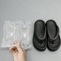 Emballage de chaussures en plastique léger avec colonne d'air gonflable pour le remplissage de l'espace vide des sandales, tongs et claquettes