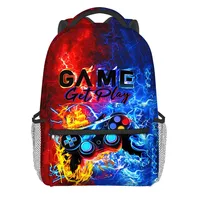 Meilleurs cadeaux pour garçons et filles Sac à dos pour contrôleur de jeu de dessin animé 3D étanche Sac à dos d'école de mode pour enfants
