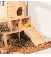 Échelle pour hamster en bois massif, robuste et durable, personnalisable, décoration de cage pour habitat de hamster