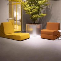 Sofá Cama Inflable Cuadrado Multifuncional Tapizado, Diseño Contemporáneo, MOQ Bajo de 1 Pieza, para Hotel, Villa, Centro Comercial