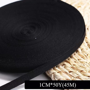 <span class=keywords><strong>Ruban</strong></span> <span class=keywords><strong>sergé</strong></span> en coton tissé noir de 1 pouce et 50 yards pour accessoires vestimentaires, livraison rapide - Product Image 3