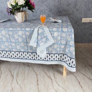 Handmade Handblock Printed Brown White Vintage Farmhouse Style Wedding <b>Tablecloth</b> Custom Size Cotton Eco-Friendly Durable - Product Image 2