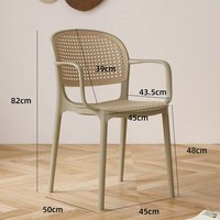 Chaises de salle à manger modernes en plastique les plus vendues, fauteuils empilables pour la famille, chaises d'extérieur, pour maisons et appartements