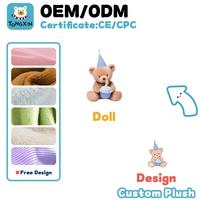 Ours en peluche personnalisés en forme d'animaux avec vêtements, vente en gros, jouets en peluche personnalisés avec logo, certifiés CPC