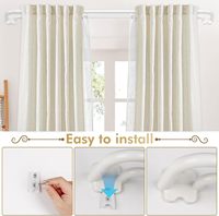 Tringle à rideaux très vendue, extra longue de 120 pouces, robuste, pour fenêtre et salon