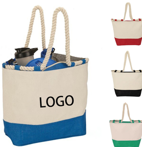 Bolsa de lona en blanco, bolsa de compras personalizada de lona gruesa de algodón, bolsa grande de lona con asa. - Product Image 1