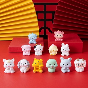 2024 nuevos doce signos del zodiaco chino dragón año regalo recuerdo modelo 3D resina lunar bebé juguete decoraciones pequeñas figuritas estatua - Product Image 1