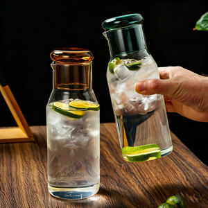 Caraffa in Vetro Borosilicato Resistente al Calore con Coperchio Rimovibile, Versatile per Caffè, <span class=keywords><strong>Limonata</strong></span> e Infusi Freddi - Product Image 3