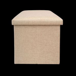Modern <b>Stool</b> Living Room Furniture <b>Storage</b> Box Fabric Stainless Steel Bamboo Highest Quality Sample Available <b>Stools</b> Counter - Product Image 1