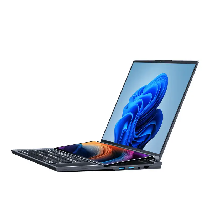 Grosir laptop 16 inci baru dengan duo layar sentuh 14 inci 32GB + 512GB SSD untuk laptop bisnis dan kerja