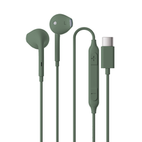 Écouteurs filaires Type-C semi intra-auriculaires avec micro, contrôle du volume, musique stéréo, écouteurs filaires Type C pour téléphone portable