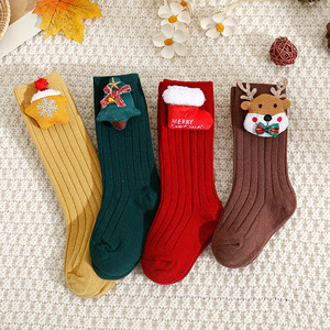 Drôle jouet bébé côtelé doux chaud épais chaussettes bas hiver joyeux noël chaussettes pour enfants 2024 - Product Image 4
