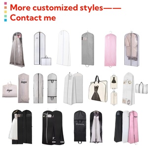Sac pour vêtements de mariage non-tissé extra-long imprimé personnalisé Sac pour vêtements de mariage Sac pour robes de soirée pour femmes Sacs à poussière - Product Image 6