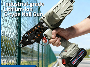 Pistolet à anneaux en C sans fil et pistolet à anneaux de ferme multifonctionnel pour filet de gabion, fil barbelé, filet de pêche, filet de réservoir, type 7C 7E 760 - Product Image 4