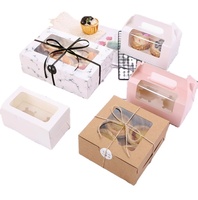 Boîte à dessert en plastique transparent personnalisé pour la cuisson de gâteaux et de pains avec couvercle recyclable pour le stockage des aliments