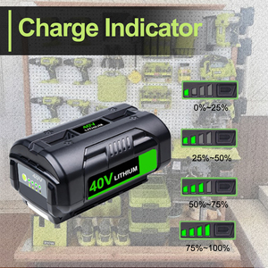 <span class=keywords><strong>Batterie</strong></span> de remplacement personnalisée 5.0Ah pour <span class=keywords><strong>batterie</strong></span> <span class=keywords><strong>Ryobi</strong></span> 40V OP4050 OP4026, compatible avec les outils électriques <span class=keywords><strong>Ryobi</strong></span> 40V RY40250 - Product Image 4