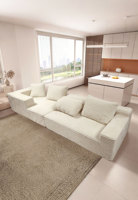 Canapé modulaire Saien pour salon, salle de sport, appartement, villa, canapé en tissu deux places pour chambre et sous-sol