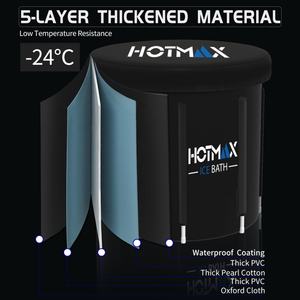 Vanace - Bañera de Hidromasaje Inflable Portátil de PVC para Exteriores, Redonda, para 1 Persona, 75 Galones, Resistente, para Terapia de Frío - Product Image 6