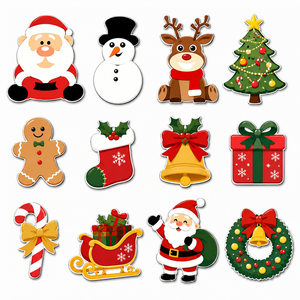 Aimants de réfrigérateur de Noël, décorations magnétiques pour réfrigérateur, autocollants magnétiques personnalisés pour souvenirs touristiques écologiques et durables - Product Image 2
