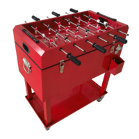 Chariot isotherme pliable grande capacité 49L/65L pour le football, seau à glace métallique, boîte à glace isotherme avec roues pour la plage et les matchs de football
