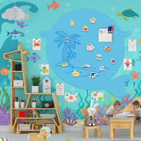 Tableau de dessin effaçable à sec flexible UCI Art Déco, feuille magnétique autocollante en PET imperméable pour la décoration murale de la maison, l'espace d'apprentissage des enfants
