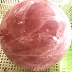 Đá Cỡ Lớn Tự Nhiên Được Đánh Bóng Sao Hồng Flash Rose Quartz Crystal Sphere/Ball