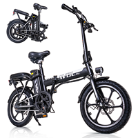 Vélo électrique pliable mini avec moteur sans balais, batterie au lithium, puissance 250W, freins à disque pour les trajets urbains ou les balades décontractées